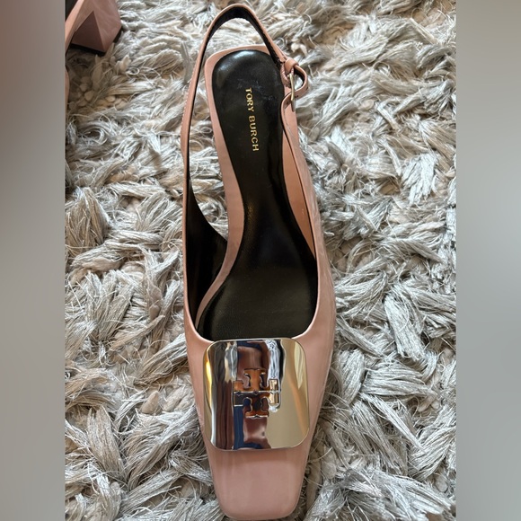Tory Burch Georgia Pink Leather Slingback Sandals size 7.5
